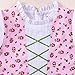 Girls German Dirndl Dress Costumes for Bavarian Oktoberfest Vintage Pink Size 8