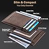 Travelambo Slim Wallet Front Pocket Minimalist Leather RFID Blocking Medium Size #3