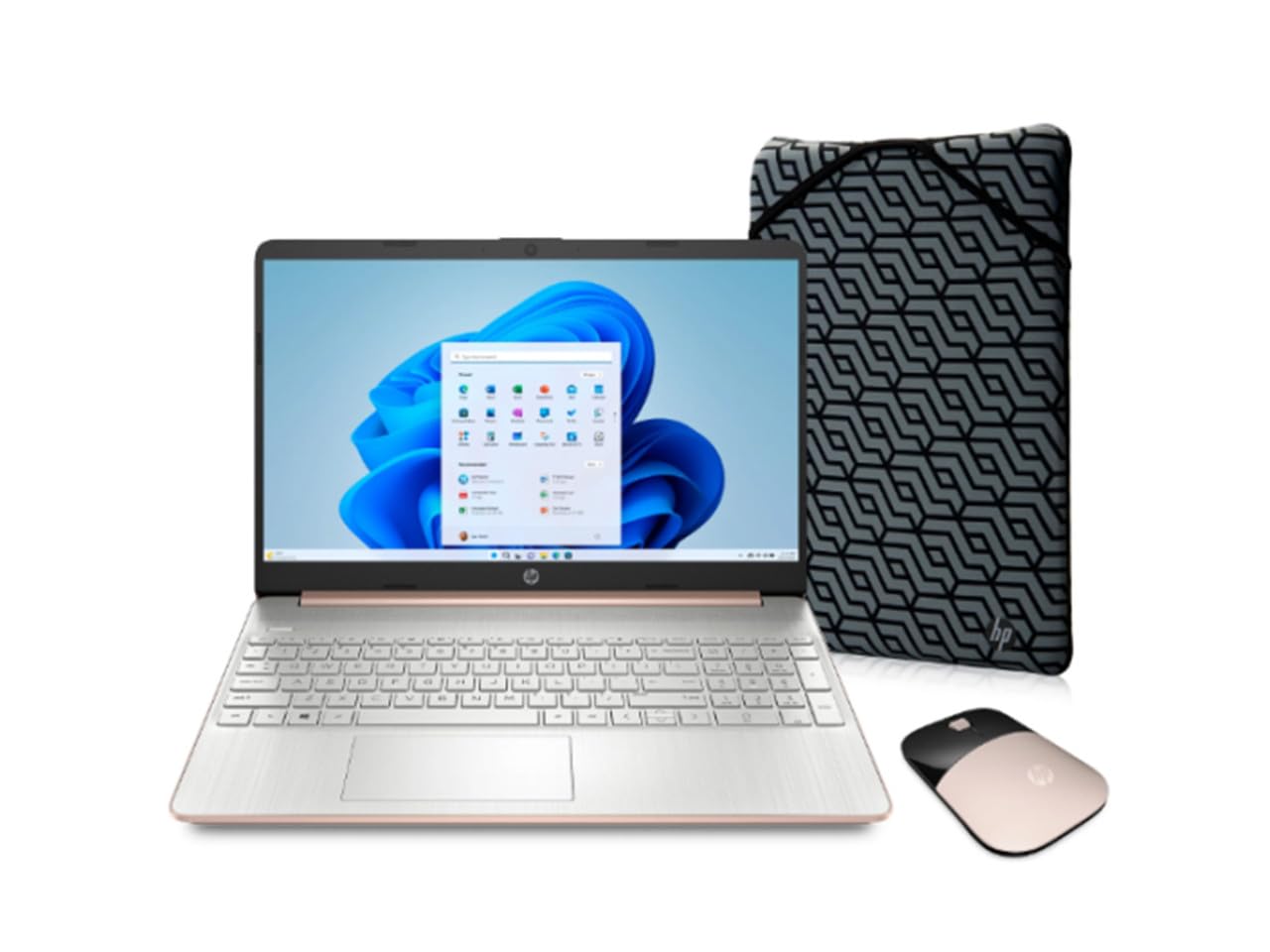 HP 15.6" HD Laptop | AMD Athlon N3050 Processor| AMD Radeon Graphics| Mouse | Sleeve | Microsoft 365 | 4GB RAM | 128GB SSD |Windows 10 S |