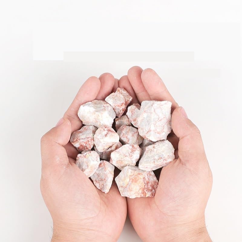 WHZHDMA Bulk Natural Crystal Rough Stone Natural Red Network Stone Crystal Rough Stone Ornaments Mineral Specimen Aromatherapy Diffuser Demagnetizing Stone Gravel Rocks Stones and Crystals