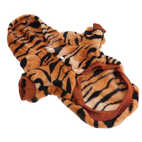 BUGUUYO Tiger Modeling Dog Hoodie Warm Apparel Lightweight Pet Costume for Outdoor Walks Jogging and...