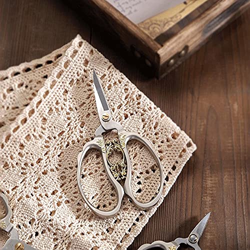 Ciseaux artisanaux, Ciseaux, Lames tranchantes en Acier Inoxydable, Papier de découpe Artisanal （15 cm） Argent