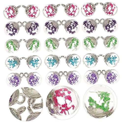 Charms fleurs séchées pour boucles d'oreilles bohèmes et style champêtre - 2