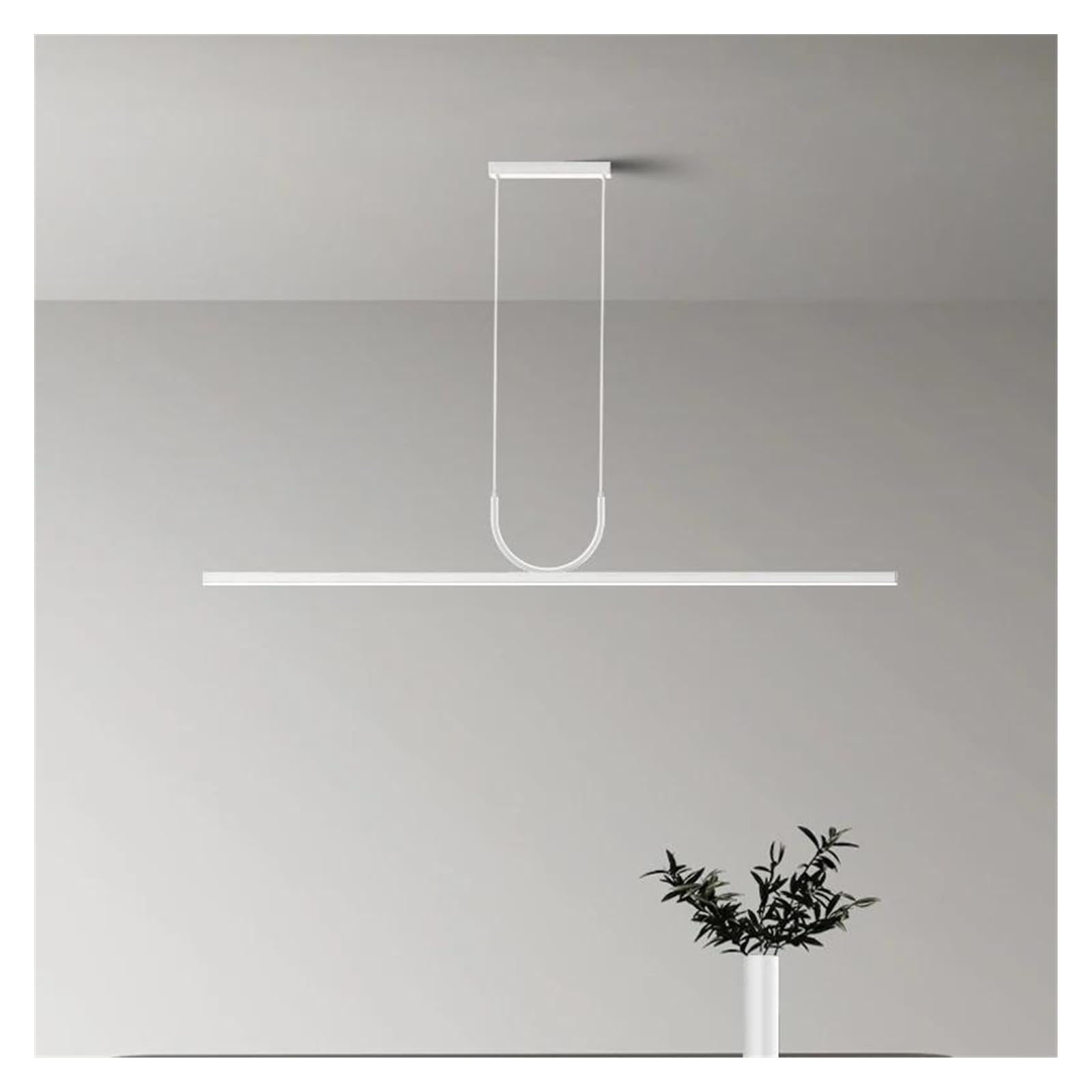 Eclairage de table long avec suspension LED Chaner minimaliste blanche - 6