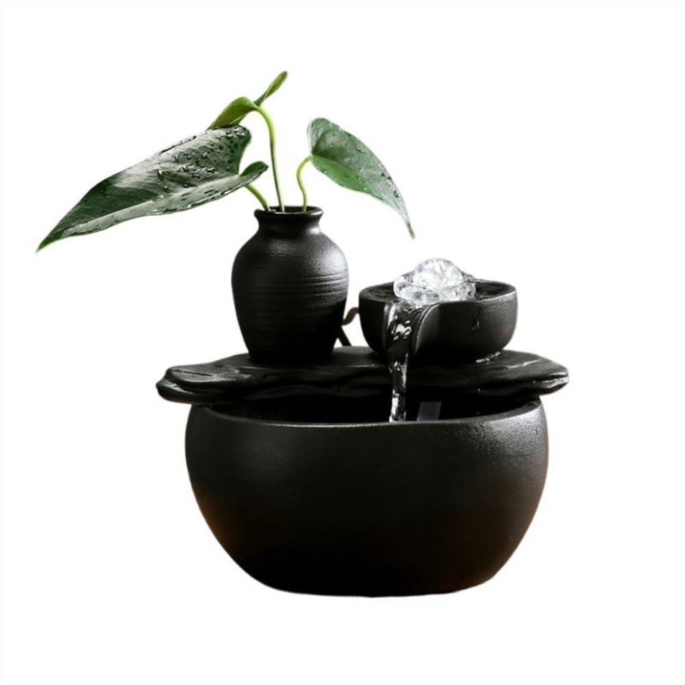 indoor Waterfall Small Water Fountain Ornaments Living Room Circulating Transit Office Desktop Humidifier Decorations