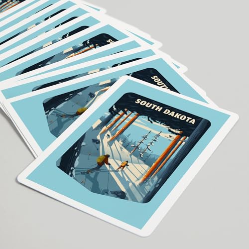 Lantern Press South Dakota Naipes Poker 52 Cartas miniatura 5