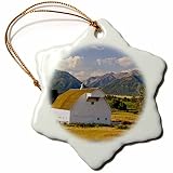 3dRose Barn, Joseph, Wallowa Mountains, Oregon, USA US38 NWH0016 Nik Wheeler Snowflake Ornament, 3'