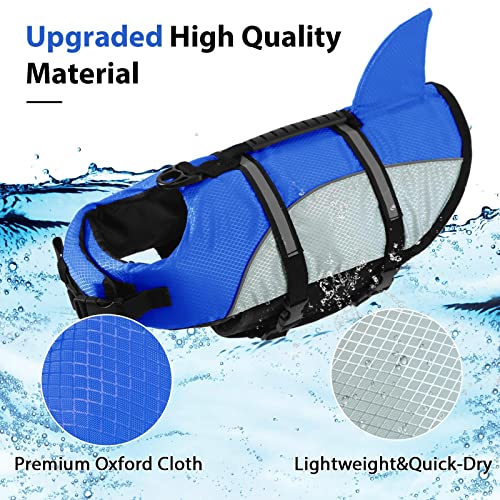 ALAGIRLS-Life-Jacket-Dog-Safety-Vest-Shark-Ripstop-Adjustable-Pet-Life-Jacket-with-High-Rescue-Handle-for-Small-Medium-Large-Dogs-ALADLJ001-BlueN-M