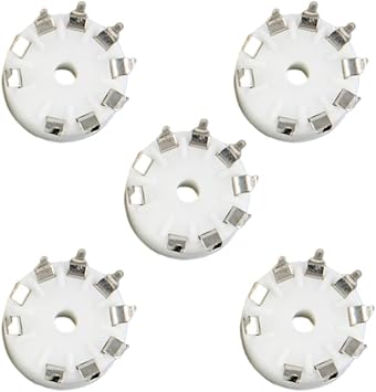 5pcs Ceramic 9 Pin B9A PCB Mount Tube Socket for 12AX7,12AT7,12AU7,ECC83,ECC82,E88CC 6922 6p1 6p14 6n1 6N2 6N3 6n11