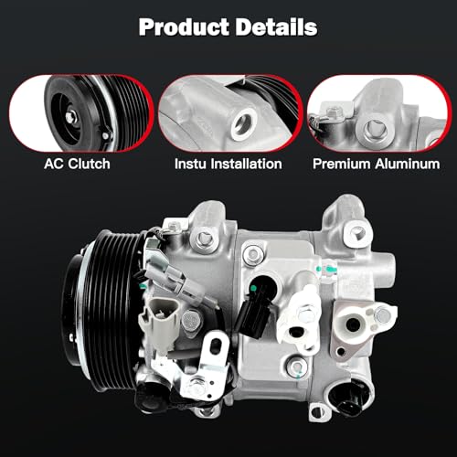 Image of CCIYU AC Compressor w /Clutch for Toyota Sienna 3.5L 2011-2016