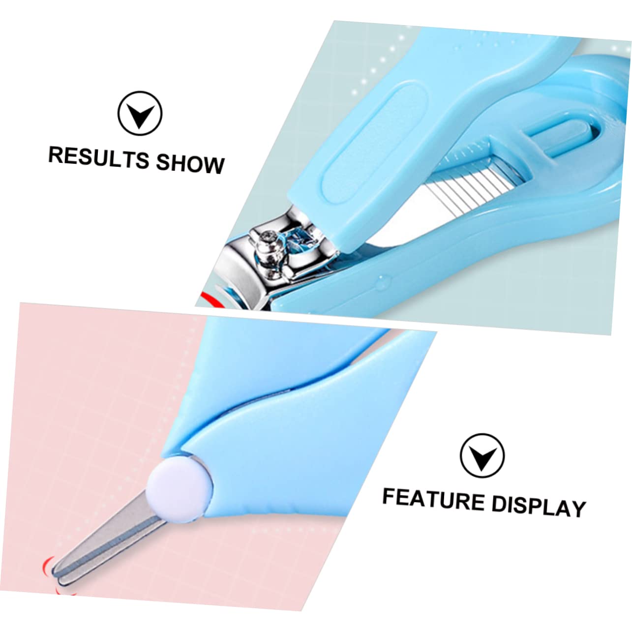 HEMOTON Infant Nail Scissors 5-in-1 Nail Kit Clipper Scissor Tweezers Storage Box