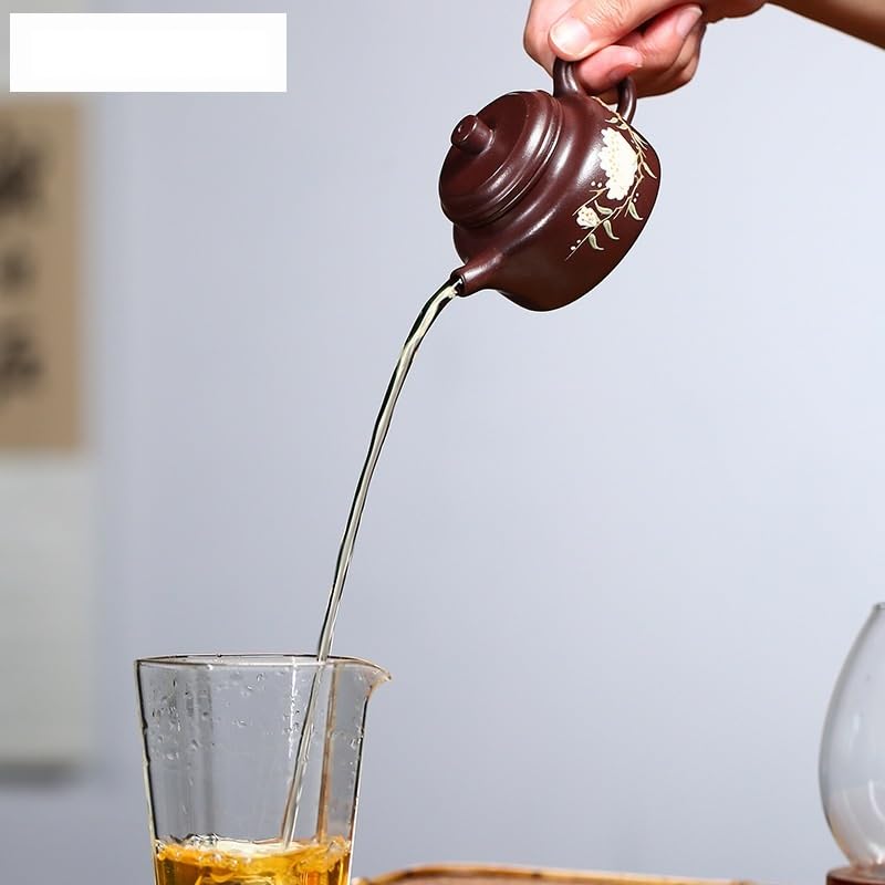 Teiere Teiere in Argilla Viola retrò da 110 ml Teiere Fatte a Mano Bollitore Zisha Set da tè Articoli for Bicchieri Forniture for tè Artigianali Caffettiera Teiera