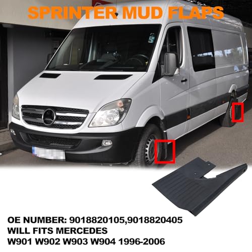 Image of MP&PV Auto Parts Sprinter Mud Flaps Front Wheel 2 Pcs Left and Right for Mercedes Van Sprinter W901 W902 W903 W904 1995-2006 OE:9018820105,9018820405