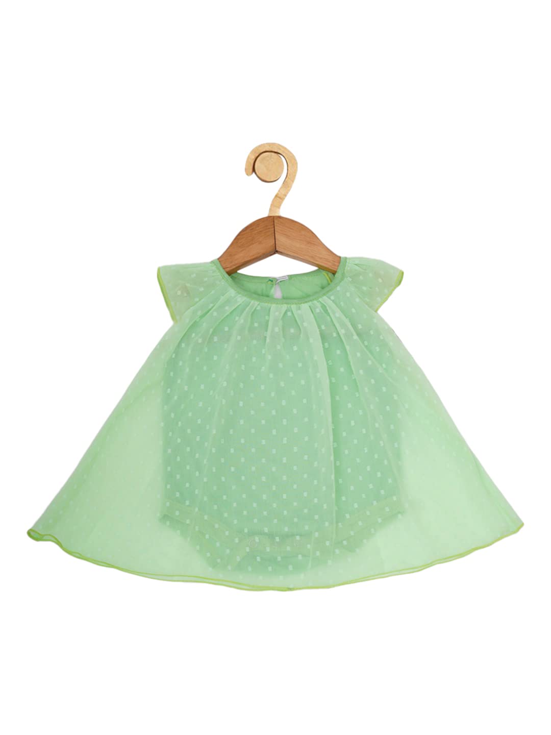 CREATIVE KIDS Baby Girl All-Over Print A-Line Romper Dress with Lining Snap Button