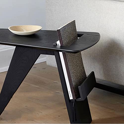 Mesa de centro moderna de madera con revistero para salas estar pequeñas 5