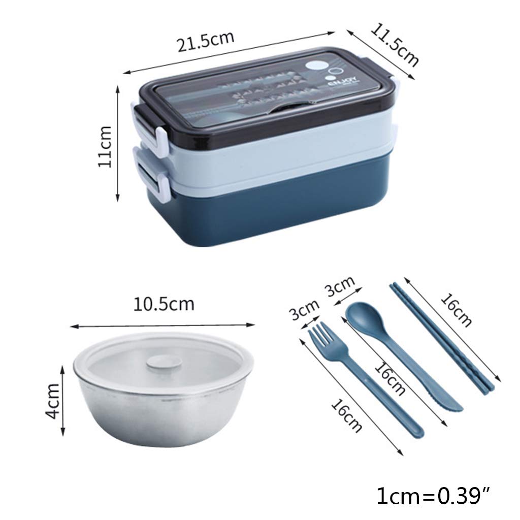 Pudełko na lunch ze stali nierdzewnej dwuwarstwowy termiczny kubek na zupę Bento pudełko izolowane jedzenie