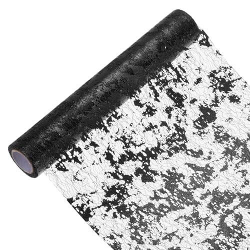 Rouleau chemin de table noir de qualité supérieure uxcell en maille à paillettes - 2