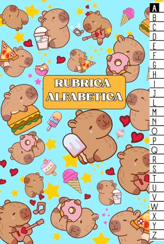 Rubrica Alfabetica: Pratico Organizzatore Alfabetico | Quaderno a righe in Formato A5 | 4 Pagine per Ogni Lettera Dalla A alla Z | 106 pagine