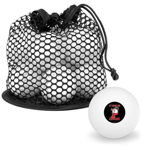 Frosty It Must Be Magic Novelty Table Tennis Ping Pong Ball 12 Pack with Storage Bag