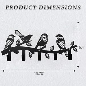 Metalbirdcoathookswallartdecorbirdhangersandkeyholderanimalthemehookssweethomedecorforstoragelivingroomhallwayofficeblack  Urban Country Home Decor Metal bird coat hooks wall art decor bird hangers and key holder animal theme hooks sweet home decor for storage living room hallway office black  urban country home decor
