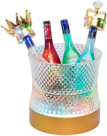 TEMKIN El Cubo de Hielo Luminoso llevó el Diamante Extranjero Rojo de Champagne de la Cerveza Recargable del Vino TEMKIN El Cubo de Hielo Luminoso llevó el Diamante Extranjero Rojo de Champagne de la Cerveza Recargable del Vino