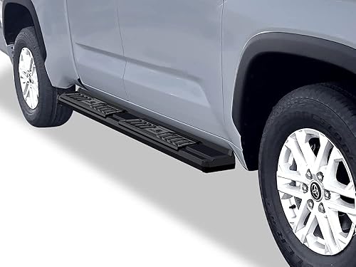 Miniatura 4 de APS Estribos de barras Nerf estilo original color negro compatibles con Toyota Tundra 2022-2023 doble cabina