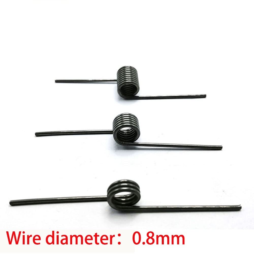 5pcs Metal V-Spring, Wire Diameter 0.8mm Torsion Small Torsion Spring, Hairpin Spring, 180/120/90/60 Degree Torsion Torsion Spring ( Length : 9 laps 90 Degrees , Outer Diameter : 7.0mm )