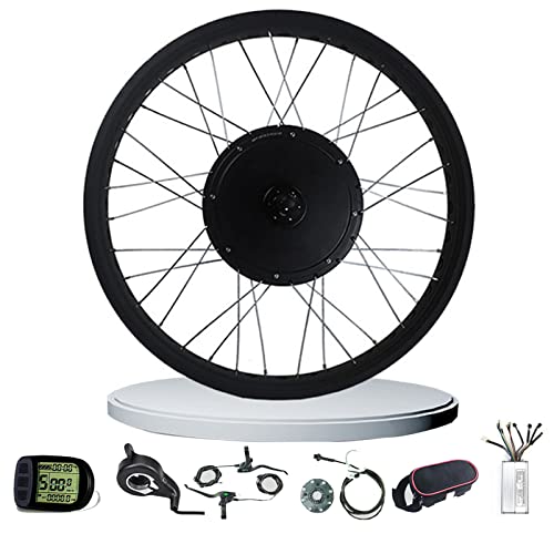 Elektrombike -Umrechnungskit 20 '26' Hinterrad 72V 3000W Ebike -Kit mit LCD -Display, Elektrofahrradmotor -Konvertierungskit mit intelligentem Controller und PAS -System für Schneerad,72V3000W-20inch