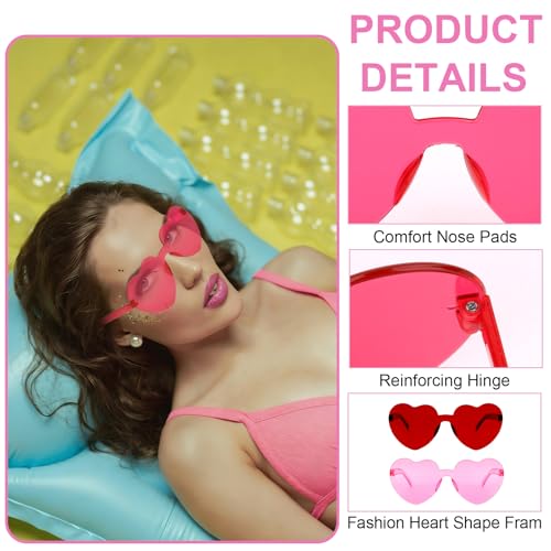 Image of Heart Sunglasses 12 /18 /24 Pcs Heart Shaped Glasses for Women Cute Funny Party Glasses Party Favors Accessories