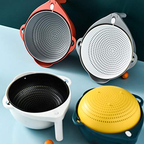 NICEXMAS Escorredor de Cozinha de Dupla Camada Tigela de Lavagem de Plástico E Cesto de Drenagem de