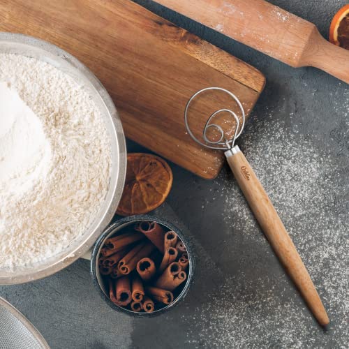 Orblue Deense Deeggarde - Groot - Nederlandse Deeggarde Handmixer voor Brood, Koekjes, Dumplins of Pizzadeeg - Beste Vervanging voor een Mixer en Blender - Bak Gereedschap Ambachtelijke Blender - Image 6