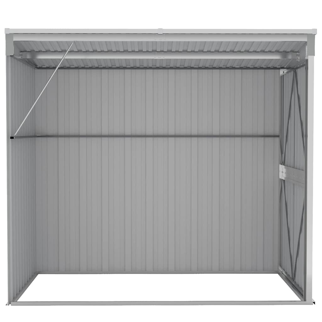 Refined Cobertizo de jardín Pared Acero galvanizado Gris 118x194x178cm