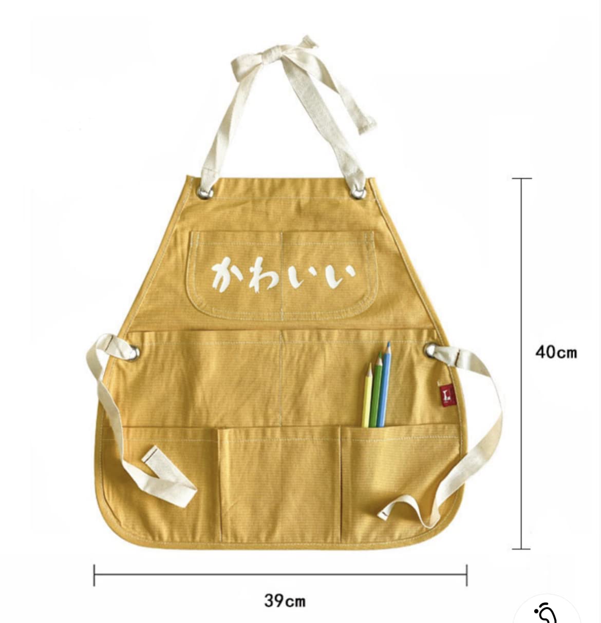 Grembiule per Bambini Pure Pure Cotton Child Apron per Dipingere L'Uniforme di Classe Ansifera Antimanalizzante con Cinghie Regolabili per La Pittura