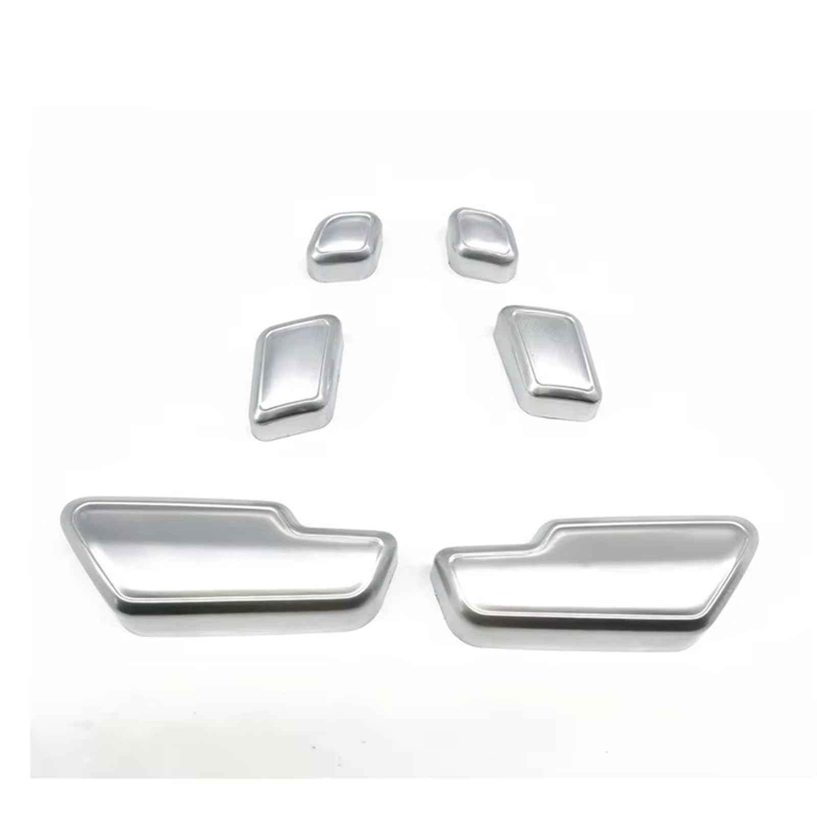 Car Interior Mouldings Compatible with Benz C63 for AMG 2008 2009 2010 2011 2012 2013 2014 Car Seat Adjustment Button Switch Cover Sticker(Silver)