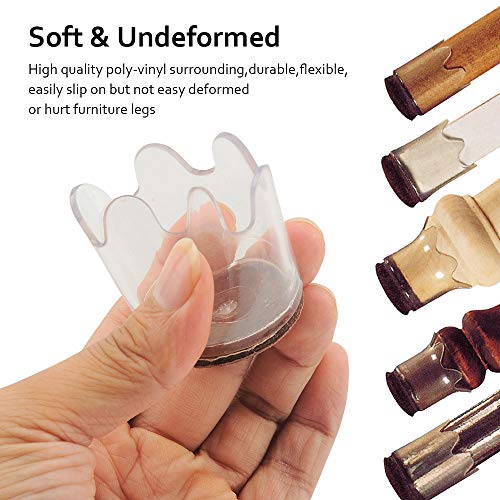 MOMSIV Furniture Feet Flexible Chair Legs Floor Protectors Furniture