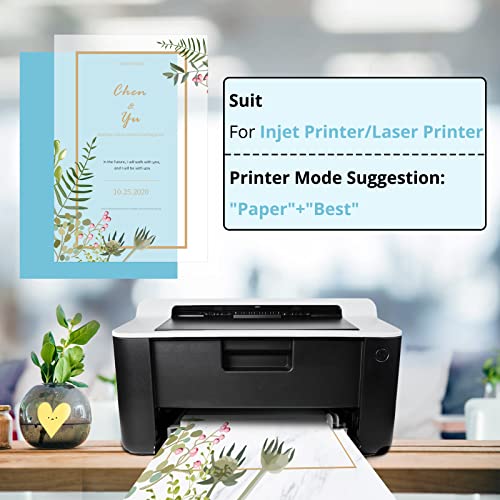 Htvront 50 Sheets Vellum Paper—Translucent Printable Tracing Paper For Drawing, Invitations, Printing, Sketching 8.5 X 11 #TOP3