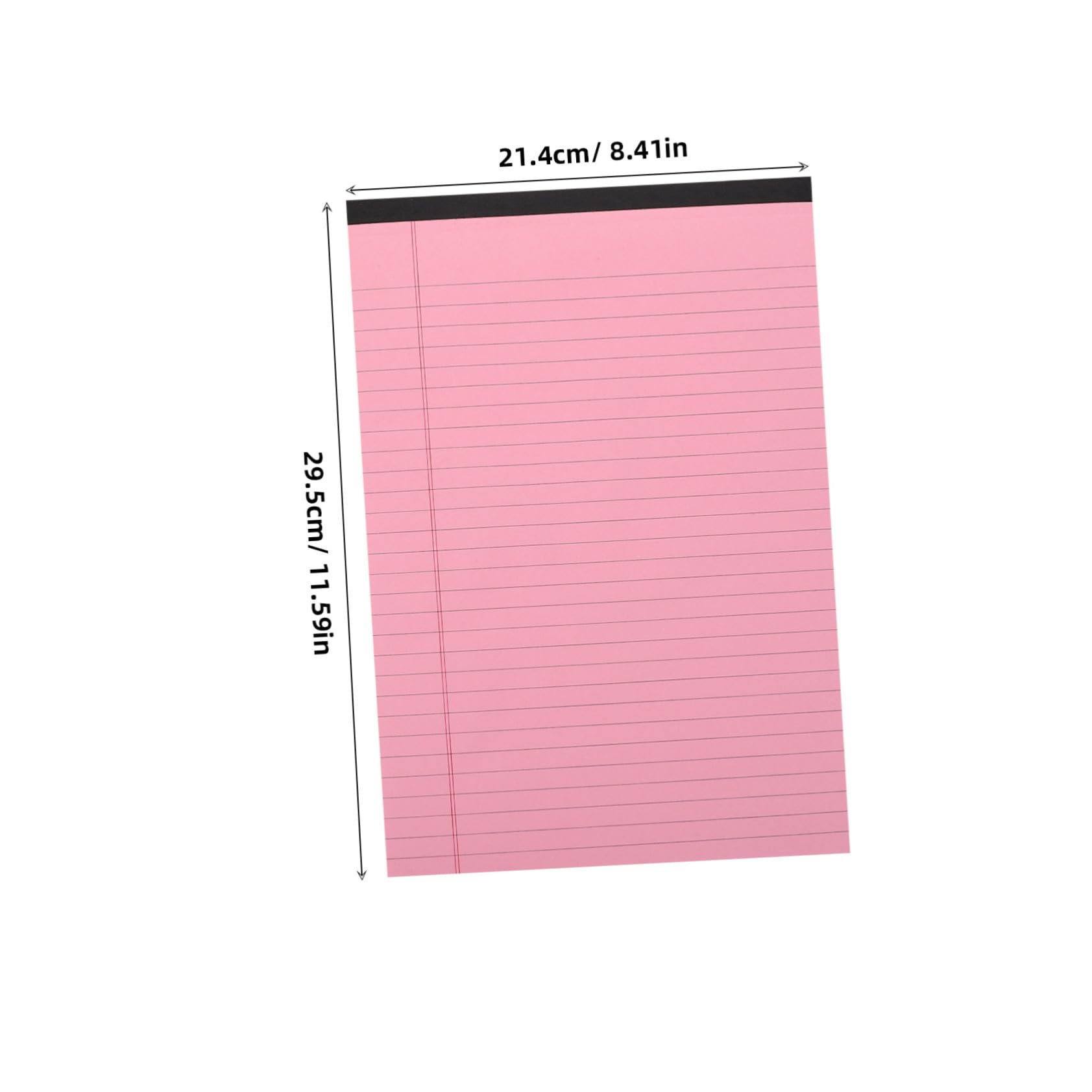 Angoily 4 Stück Rosa A4 Notizbücher mit Linierten Seiten und Abreißbarem Papier Horizontal im Querformat für Büroarbeit und Schule Praktisches Schreibheft mit Geteilten Spalten