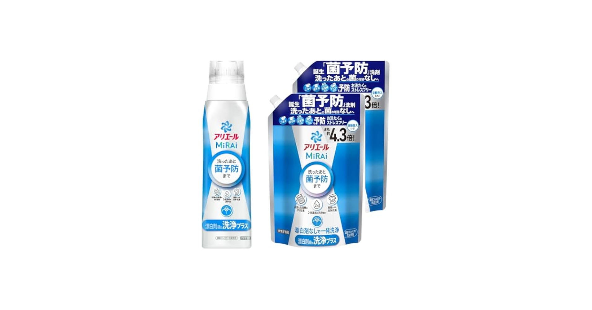 Amazon | アリエール ミライ MiRAi 洗濯 洗剤 本体 510ml