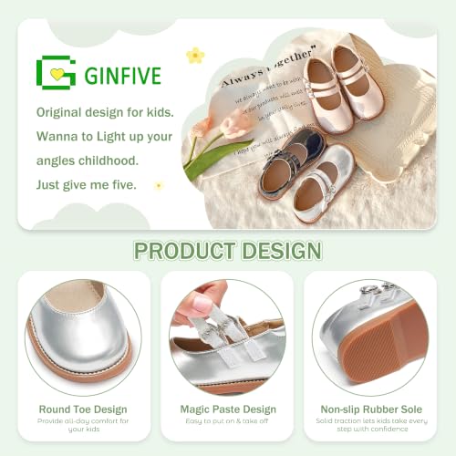 Image of GINFIVE Toddler Girls Mary Jane School Oxford Dress Flat Shoes for Wedding