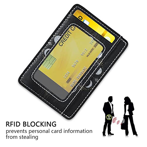 OTVEE Golden Moon Phases Mystical Slim Minimalist Wallet Rfid Blocking Card Wallets PU Leather Front Pocket Wallets3