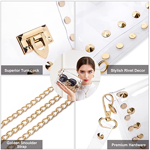 Clear Purse Stadium Approved,Small Clear Crossbody Bag for Women,Fashion See Through Clutch Shoulder Bag3