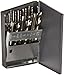 Chicago Latrobe 52581 GT18 High-Speed Steel Jobber Length Drill Bit and Spiral Point Tap Set with Metal Case, Uncoated (Bright) Finish, 18-piece, Wire Size, Letter, Inch, #6-32 to 1/2"-13 Tap Sizes