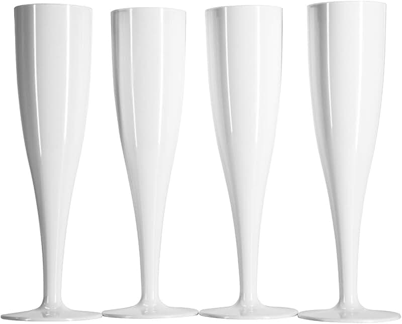 Amazon.co.uk white plastic champagne flutes