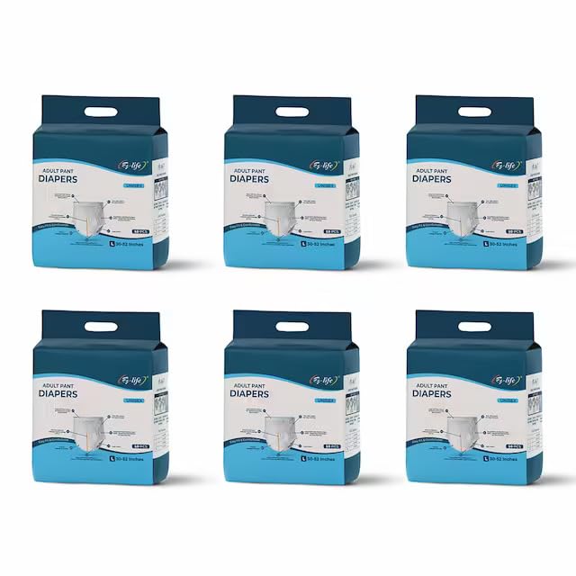 Ezlife Tape Style Adult Diapers | Premium Unisex Adult Incontinence Diapers | Secure Tape Fit | Extra Dry Protection Pack of 6_ Large-picture-18