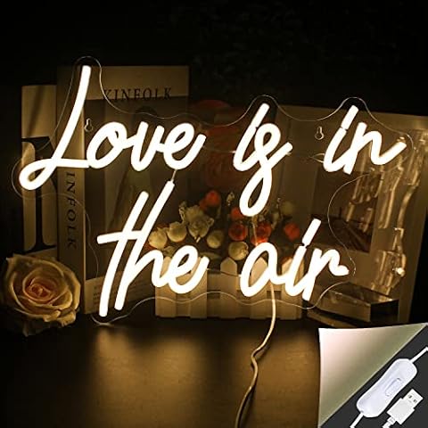 Looklight Love is in the Air Signo de neón LED para la decoración de interior Cover