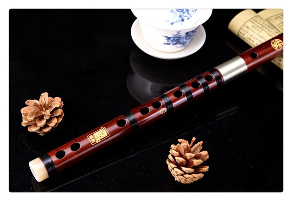 Dizi Chinese Bamboo Transverse Flau Fife - C d e f g Tune refinada Professional Performance Mahogany Flaute Red Rosewood Flauta(G)