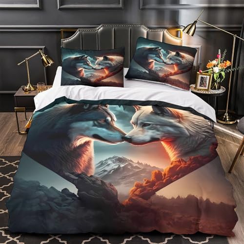 Parure loup hypoallergénique en microfibre douce avec fermeture éclair
