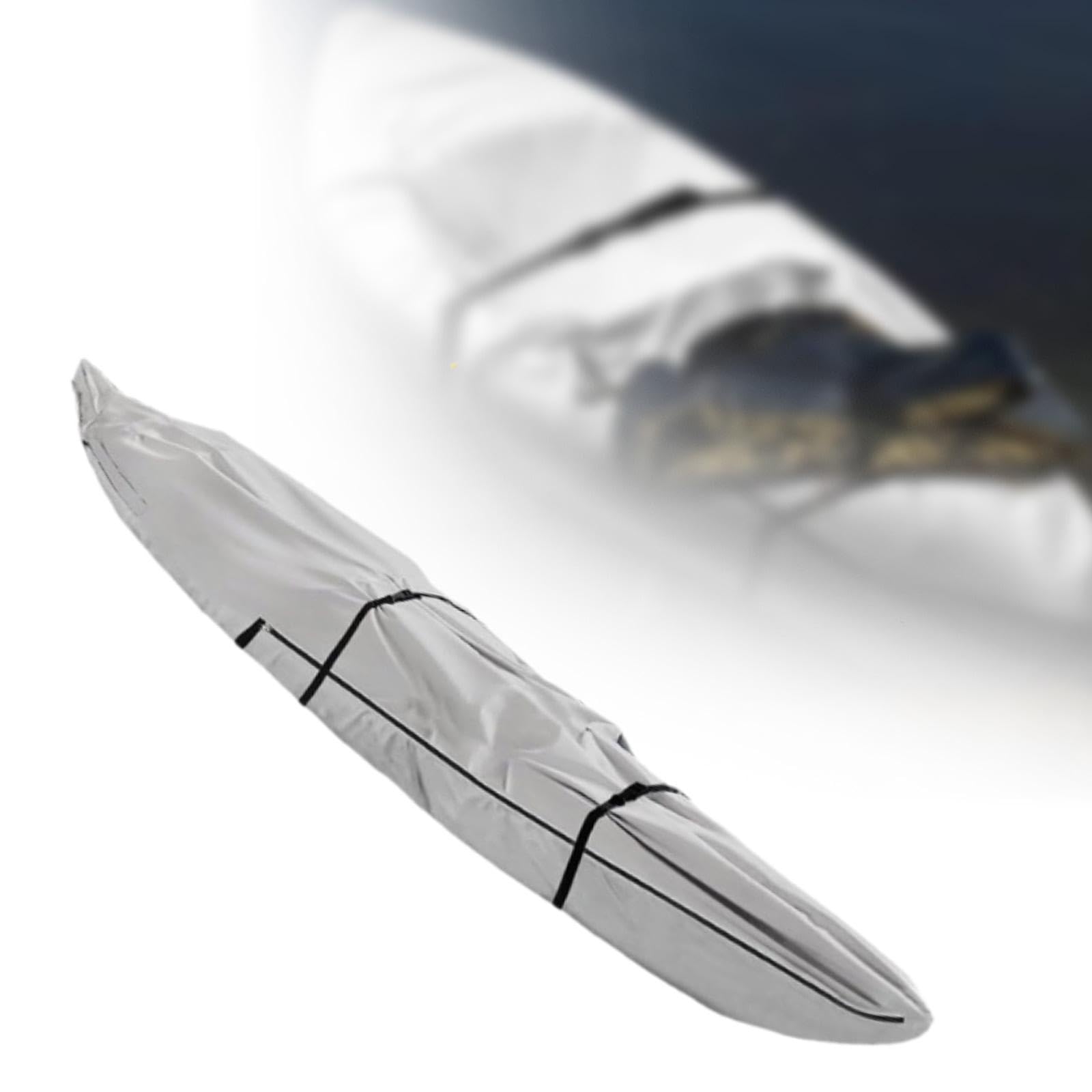 Kajakabdeckung Wasserdicht Staubdicht Schutzhülle Boot Polyester Langlebig Wetterfest für Aufbewahrung Outdoor Angeln Paddelzubehör Gartenlagerung, Länge 5.5 M