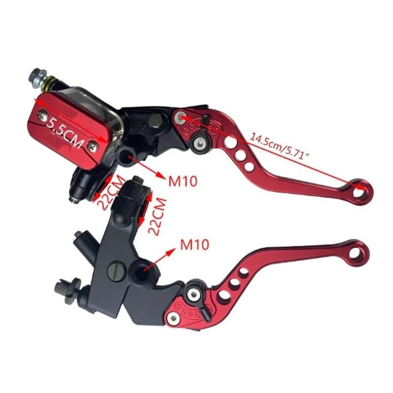 Leve Freno Frizione Moto Per Maniglie Del Cilindro Principale Della Pompa Della Frizione Del Freno Da 22 Mm Leva Per Moto Manubrio Accessori(Style 4)