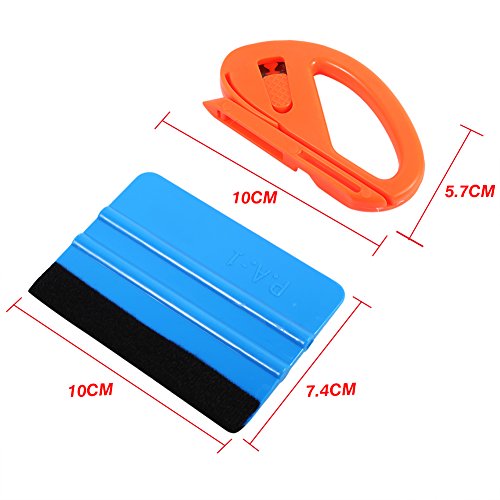 Fahrzeugfolien-Werkzeugsatz, Scheibentönungs-Auftragssatz, Autofensterfolien-Installationssatz Mit Sicherheitsschneider, Fensterabzieher, Schabersatz